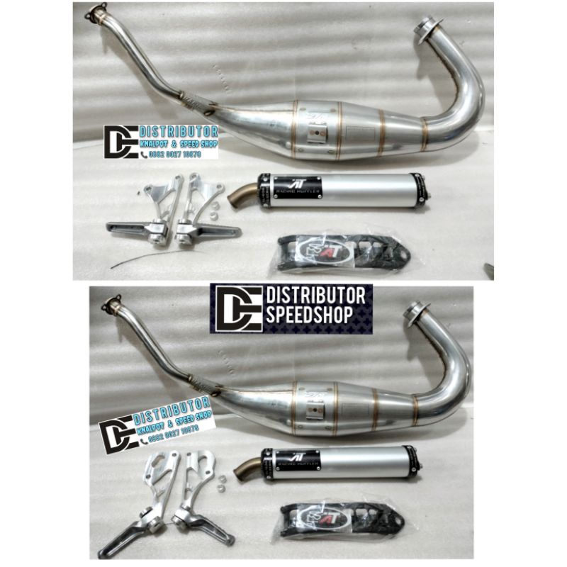 Knalpot Racing Aitech Original  PLUS steep Non Jomblo cobra Stainles model PRESS cacing terbaru sili