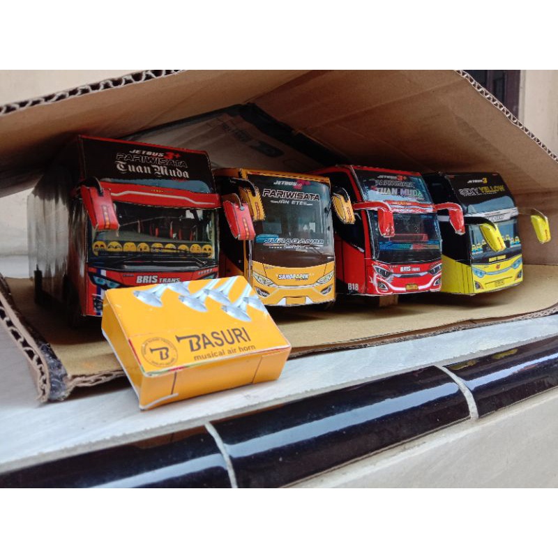 Jual Miniatur Papercraft Bus Bris Trans Tuan Muda Sandpaper Jan Etes