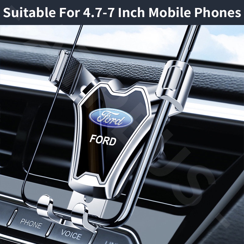 Ford Stand Handphone Universal 4.7-7 inch Dapat Berputar 360 Derajat Ventilasi Ac Mobil Holder Handphone Untuk Fiesta Ranger Focus Everest Mustang