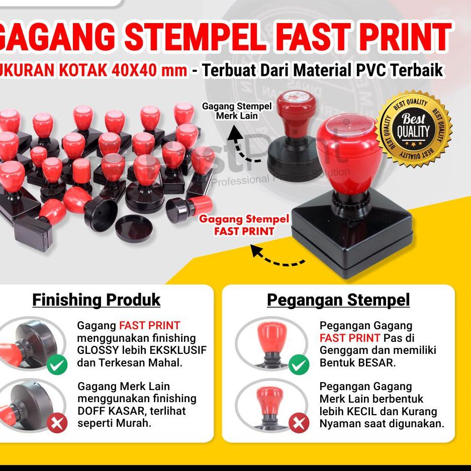 

Gagang Stempel Flash Warna Ukuran Kotak 4040 40x40mm あ