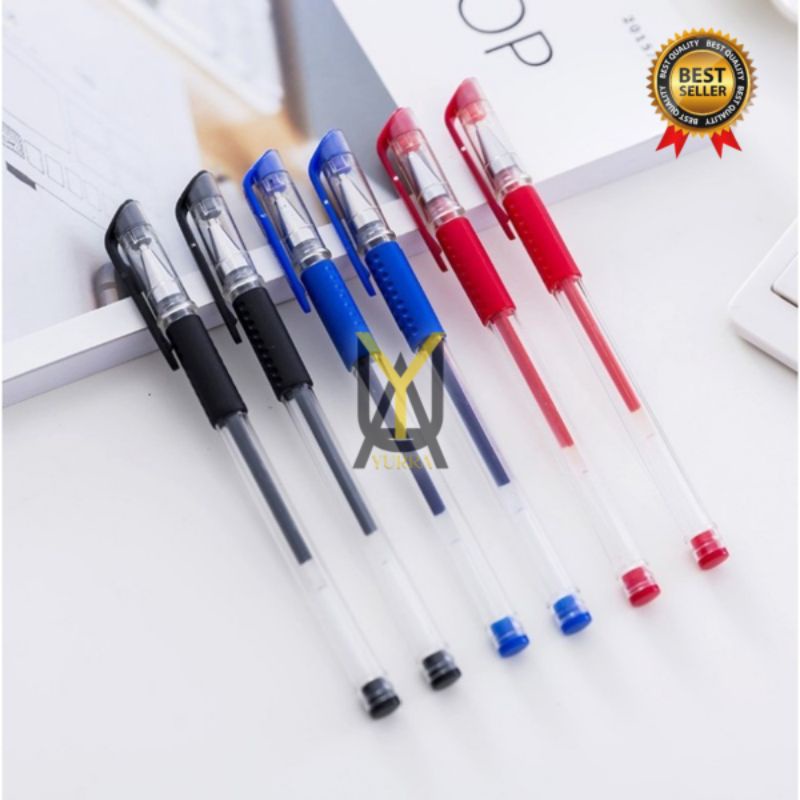 

YURRA - Pulpen Pena Gel 0.5mm Alat Tulis Bolpoin Tinta Gel