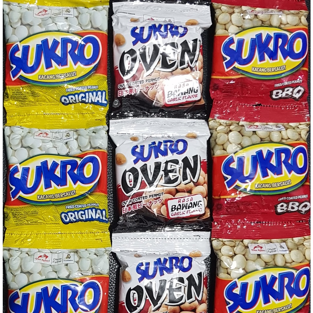 

KACANG SUKRO (ANEKA RASA) 1 PAK ISI 10 BUNGKUS