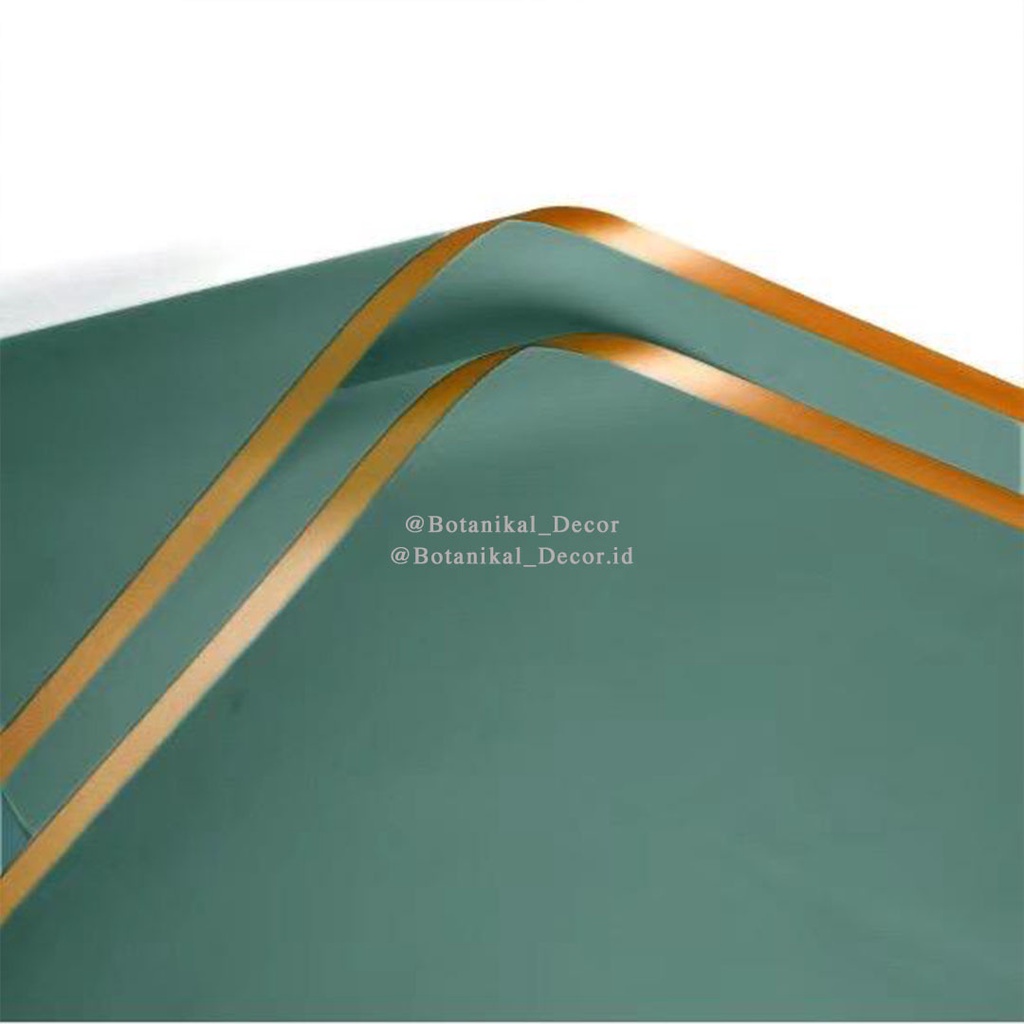 Flower Wrapping Cellophane Paper Kertas Stick Card Holder Stik Bouquet Buket Bunga Buket Bouquet Cake-GREEN