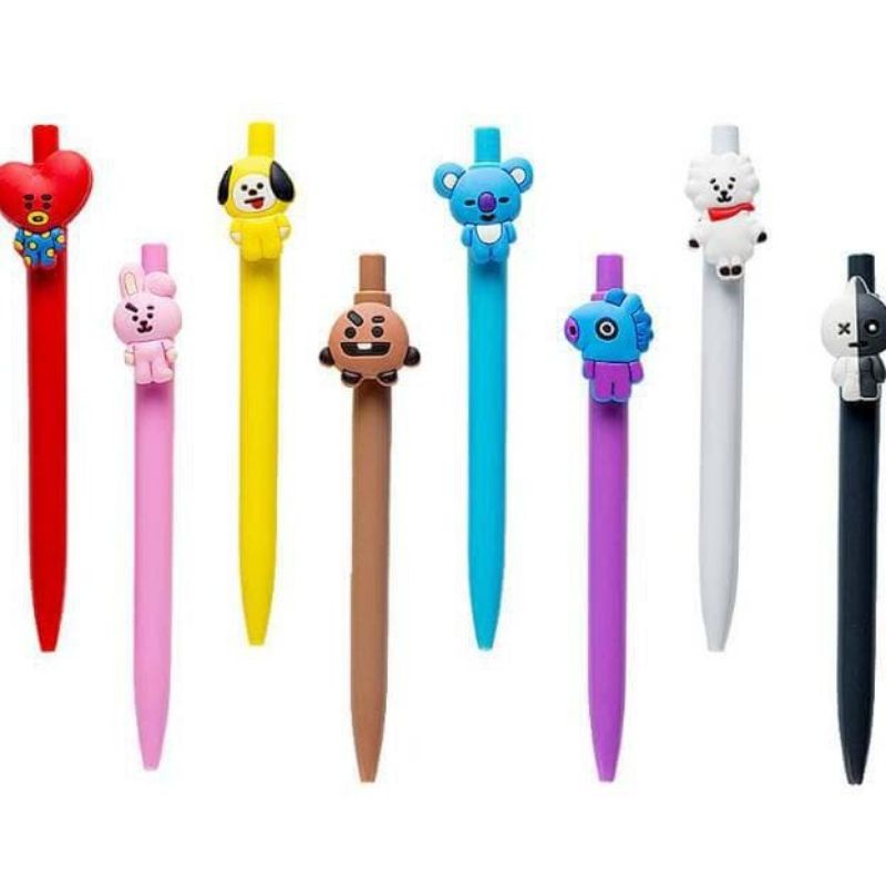

♥️ Pulpen / Bolpen / Bolpoin Karakter Kpop BTS BT21 Premium Lucu Imut ♥️