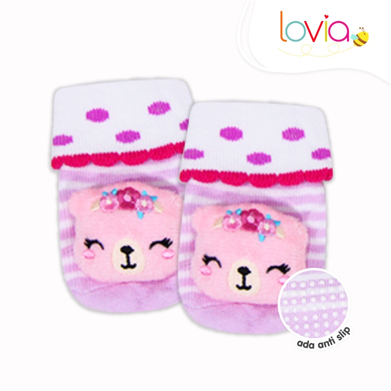 Kaos Kaki Anak Bayi Anti Slip Karakter Boneka 3d