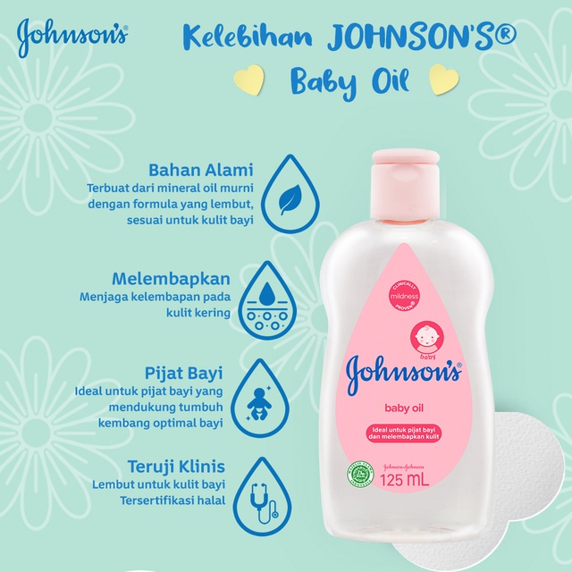 PERA172 JOHNSONS BABY OIL 125 ML / BABY SPA / MINYAK URUT BAYI