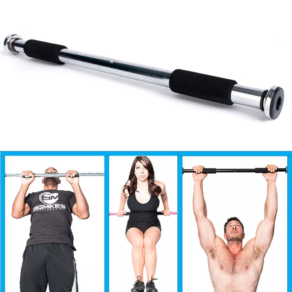 Barnik88 Pull Up Bar Adjustable /Iron Gym / Chin Up Alat fitness di rumah doorway Alat fitness olahraga