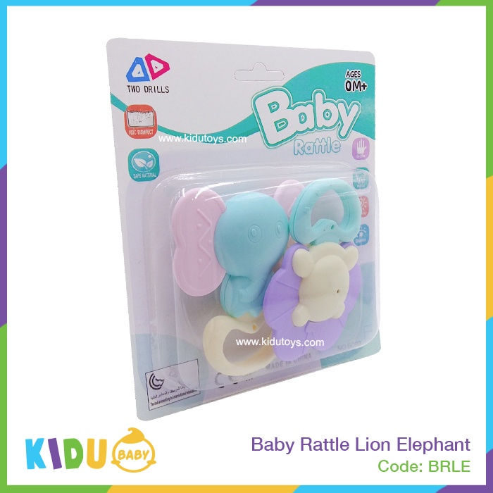 Teeter Rattle Mencegah Gigi Gatel Bayi Mainan Anak BayiLion Elephant Kidu Baby