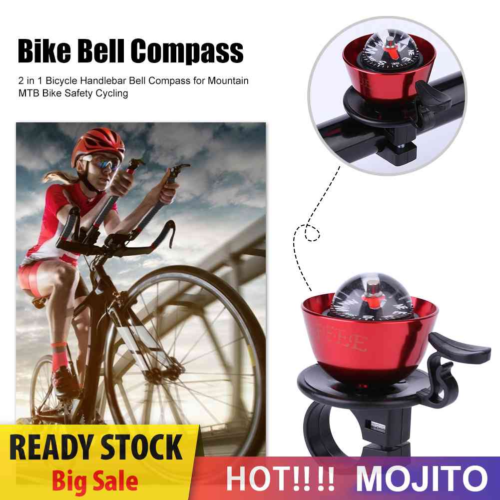 Bel Kompas 2 In 1 Untuk Stang Sepeda Gunung Mtb