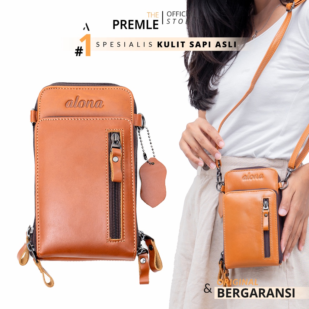 Tas Selempang Wanita Minibag Kulit Sapi Asli Tas Slempang Original Kecil Slingbag Mini HP Cewek