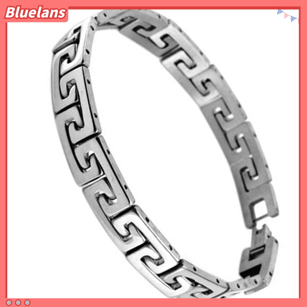 Gelang Rantai Bahan Stainless Steel Gaya Punk Untuk Pria