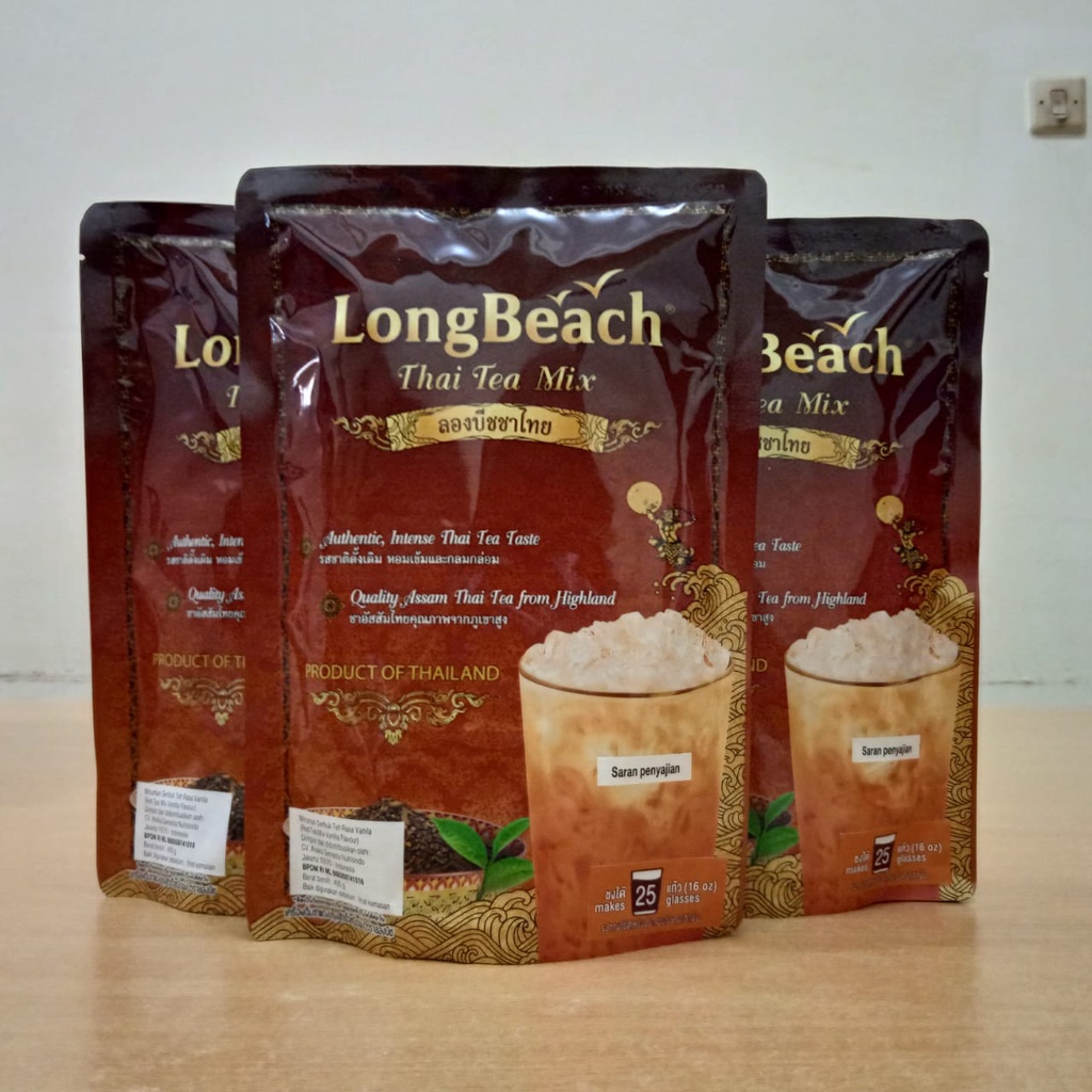 

LONG BEACH Bubuk Minuman Thai Tea 400gram / Bubuk Thai Tea / Powder Thai tea / Thai tea bubuk/ Thai Tea Powder