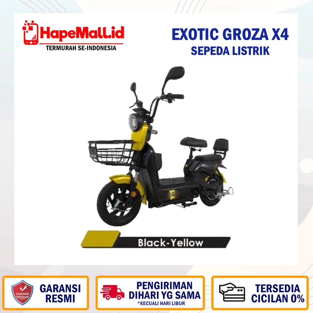 EXOTIC GROZA X4 SEPEDA LISTRIK  GARANSI RESMI TERMURAH