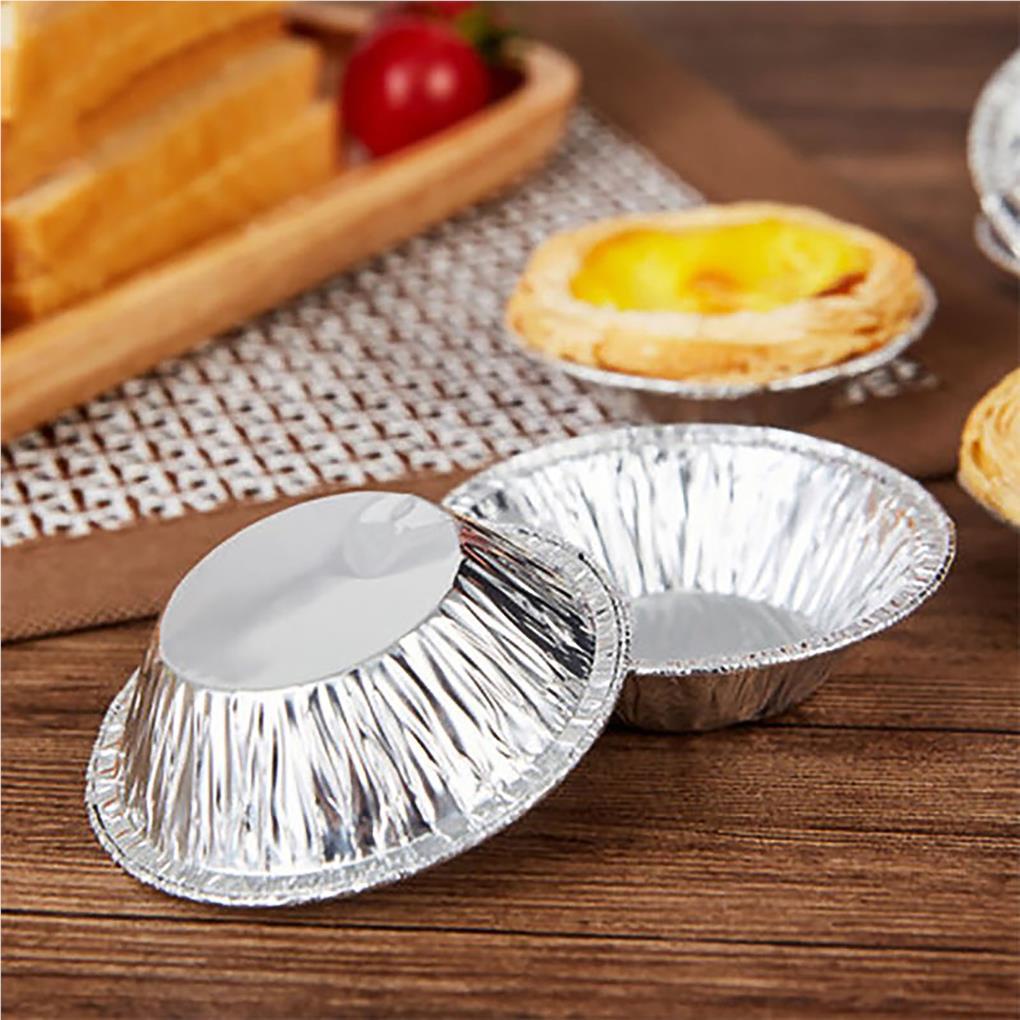 250buah Cetakan Cup Cupcake Aluminium Foil Sekali Pakai Egg Tart Mold DIY Craft Serbaguna Ringan Cetakan Muffin Toko