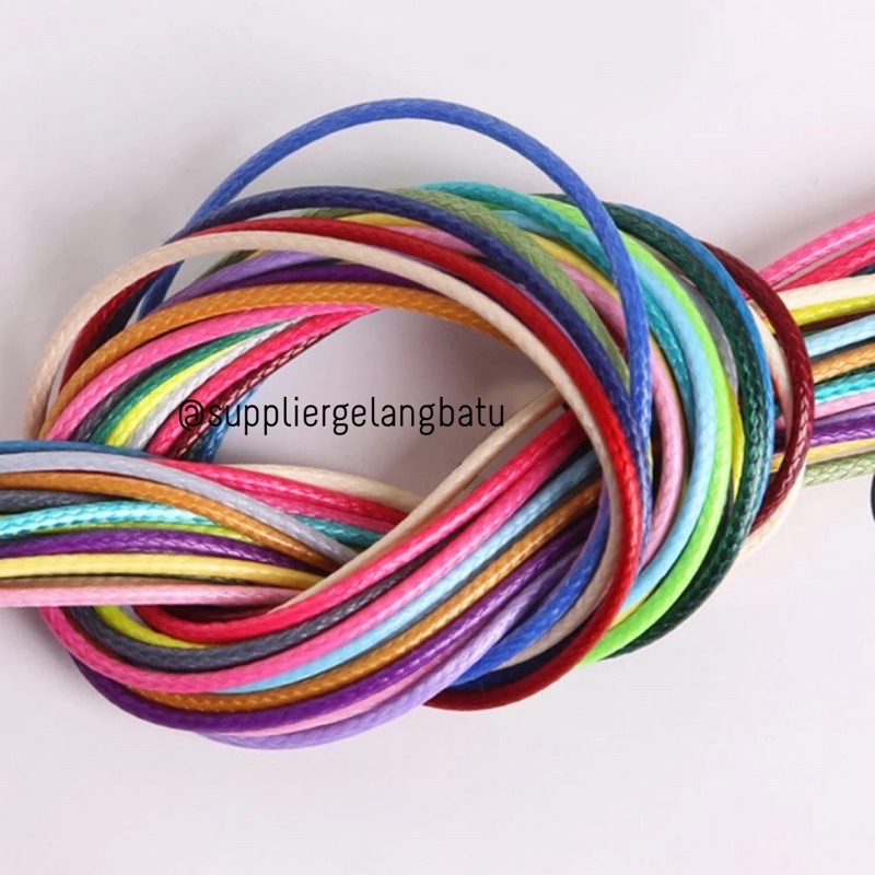 Tali Kulit Korea 2mm per roll 80 meter bahan kalung gelang cord simpul