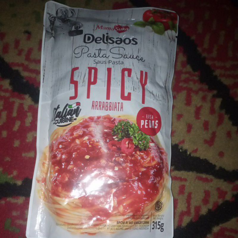 Mamasuka Delisaos Pasta Spicy Arrabbiata exp Juni 2023