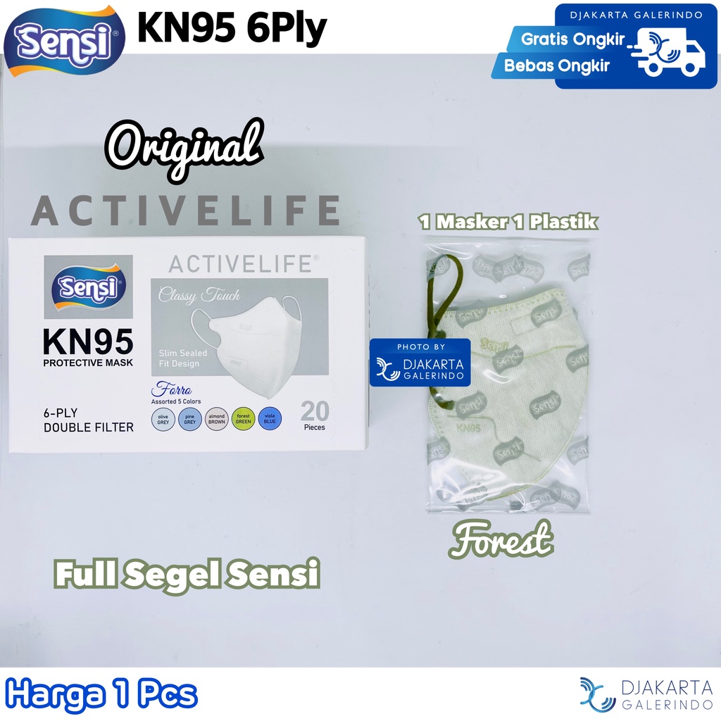 Masker SENSI KN95 ACTIVELIFE 6Ply Individual pack Original Sensi