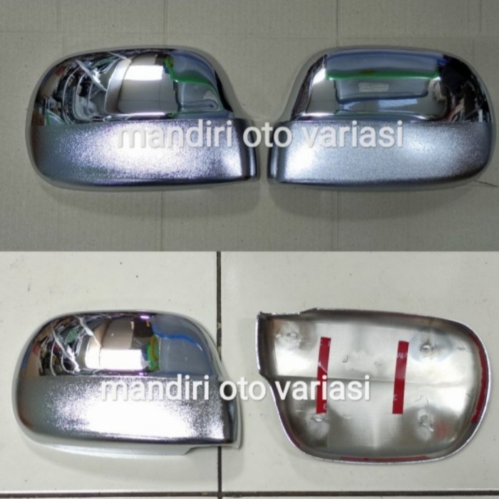 [READY] Cover Spion Daihatsu Espass Mirror Cover Chrome Polos Model Tempel / Perlengkapan Variasi Mo