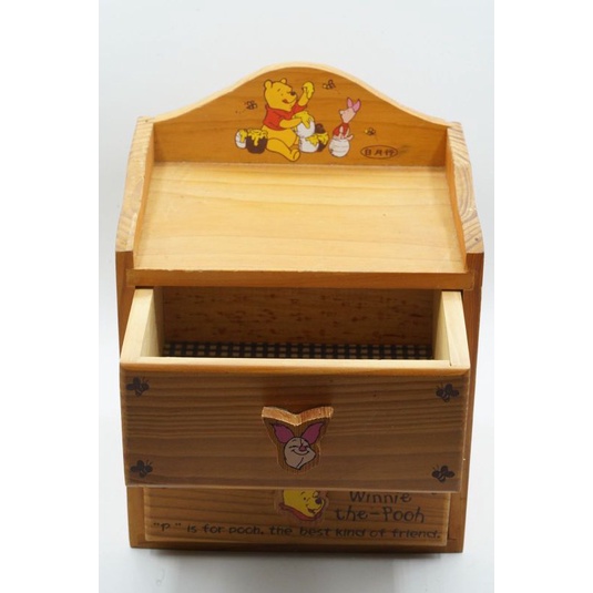 Box Penyimpanan Vintage Winnie The Pooh kayu