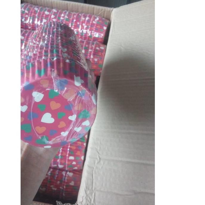 

10.10 Product HOT paper cup case bulat 8cm motif love 1rool isi 200pcs !!