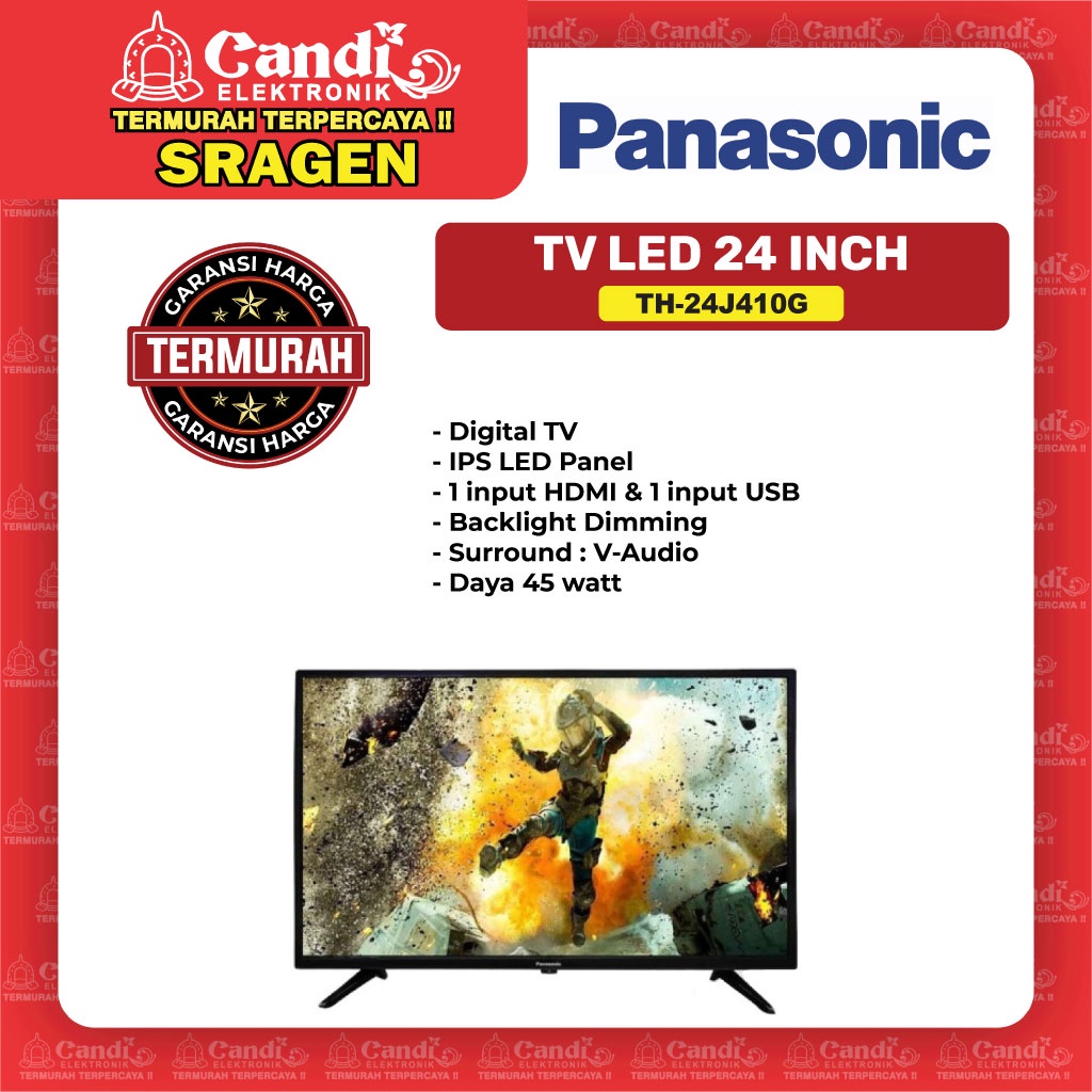PANASONIC Tv Led 24 Inch Hd Ready Digital Tv - TH-24J410G