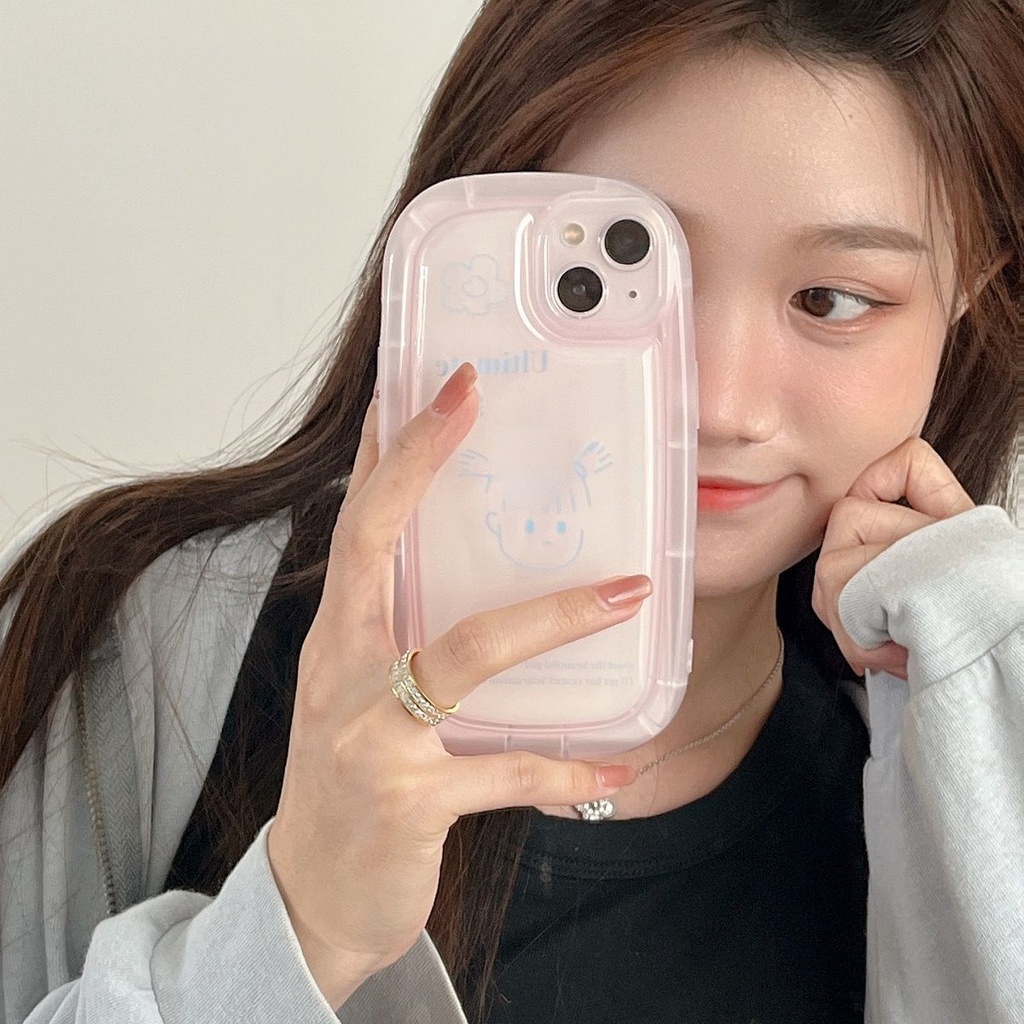 Case Airbag Desain Melengkung Untuk IPhone 12 13 14 11 Pro Max X Xs Max Xr