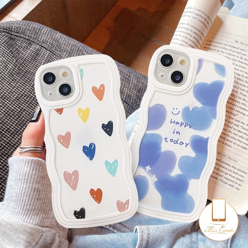 Soft Case Motif Hati Tahan Banting Untuk iPhone 6 6s 7 8 Plus XR 11 Pro MAX 14 Plus 12 13 14 Pro MAX X XS MAX SE 2020