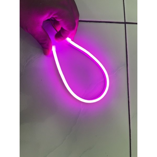 LAMPU ALIS MOTOR DRL Flexible 30 CM Lampu alis slim Ungu Motor DAN mobil drl led Neon flexibel 12v premium grade A