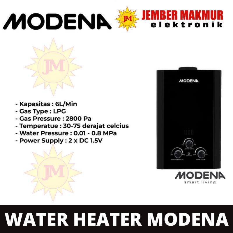 MODENA Water Heater Gas Modena GI 0631 L 6 Liter