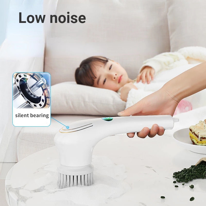 Hot Sale/Lima Sikat Sikat Pembersih Elektrik 5-in-1 Multi-Fungsional USB Charging Alat Cuci Kamar Mandi Aksesoris Bersih Dapur Mudah Cuci Piring