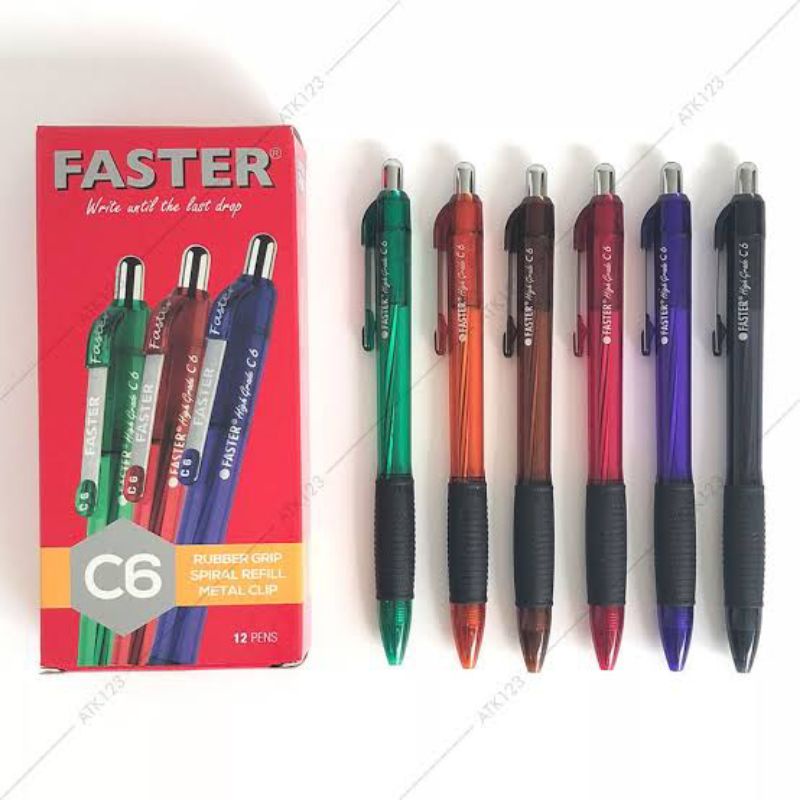 

ballpoint/pulpen faster C6 pulpen cetrek original faster isi 12pcs