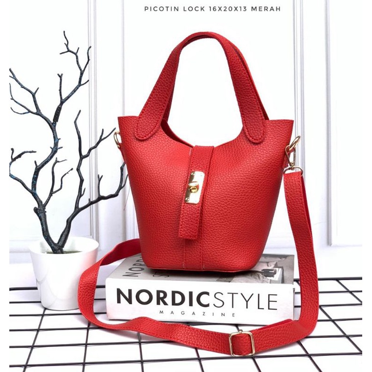PROMO TERBARU PICOTIN LOCK TAS KOREA WANITA/TAS WANITA BUCKET PICOTIN/ HANDBAG FACKTORY BAGGUETTE