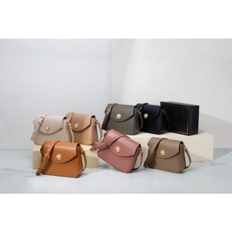 AMELIA BAG JIM HONEY ORI TAS BAHU SELEMPANG WANITA KOMPAK ELEGAN IMPOR FASHION CEWEK KOREA BOX EXCLUSIVE