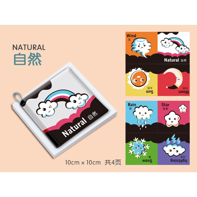 MD - KEOLA Buku Bantal Bayi/ Mainan Edukasi Bayi Softbook/ Buku kain Bayi/ Cloth Book