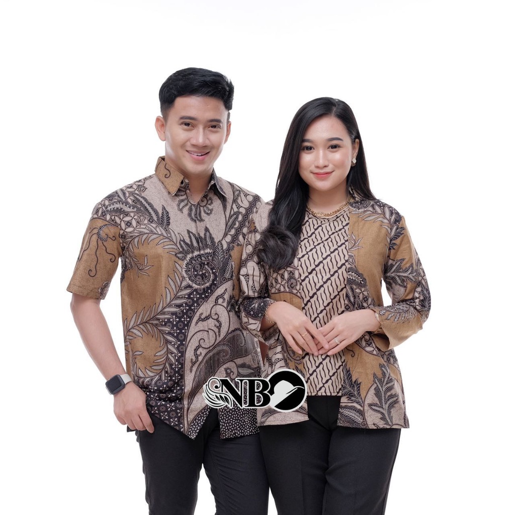 Batik Couple Modern Baju Batik Wanita Modern Atasan Batik Kerja Wanita Blouse Batik Kantor M L XL XXL Seragam Batik