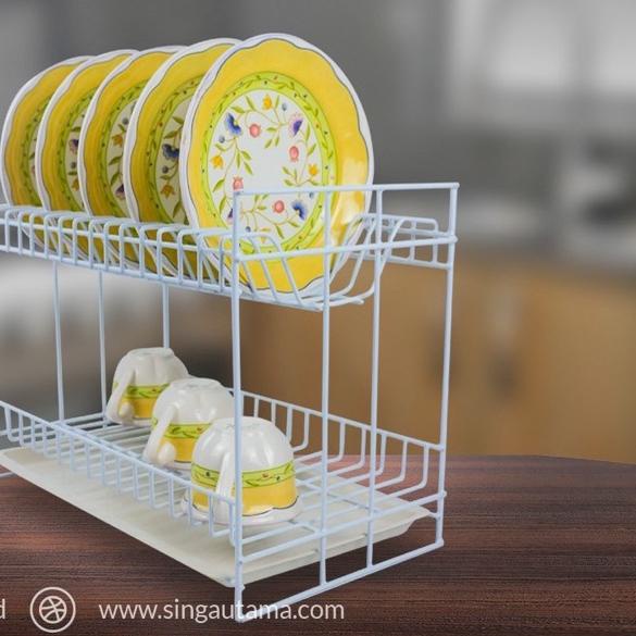 Rak Piring Besi Susun 2 Tatakan Nampan Rak Gantung Susun 2 Kitchen Set ( ROSE 394 T )
