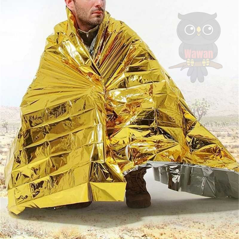 TAFFSPORT SELIMUT DARURAT EMERGENCY BLANKET THERMAL GOLD