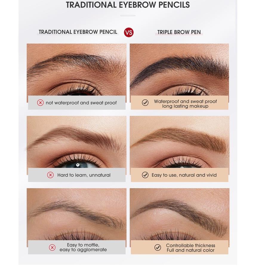 Diskon VTN00 O.Two.O Triple Brow Pen O.Two.O Eyebrow O Two O Eyebrow OTwoO Pensil Alis OTwoO Eyebrow