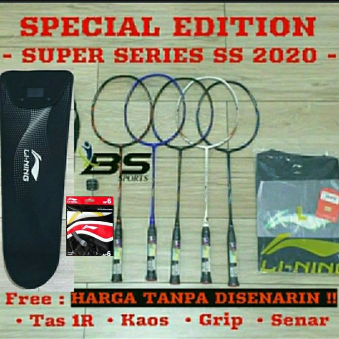 Raket Raket Badminton Lining Super Series 2020 Ss 2020 (Tanpa Pasang Senar)