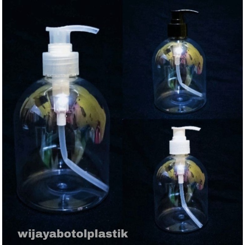 Botol pump 500 ml oval/Botol sabun 500 ml/Botol handsoap~Clear