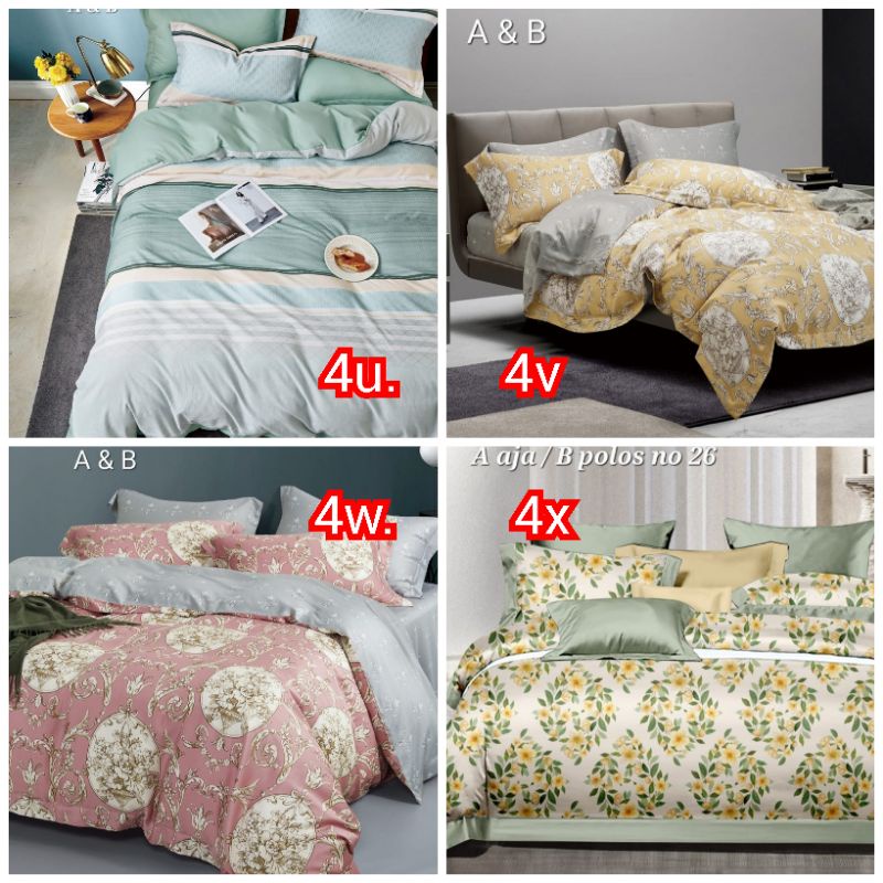 (4)BYAK MOTIF!SPREI SUTRA ORGANIK SERAT BAMBOO SUTRA ASLI ORGINAL