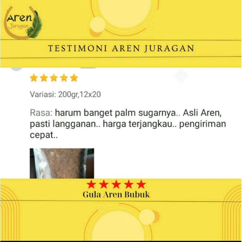 

Gula Semut Aren Asli 1 Kg Super Aren 100% Asli