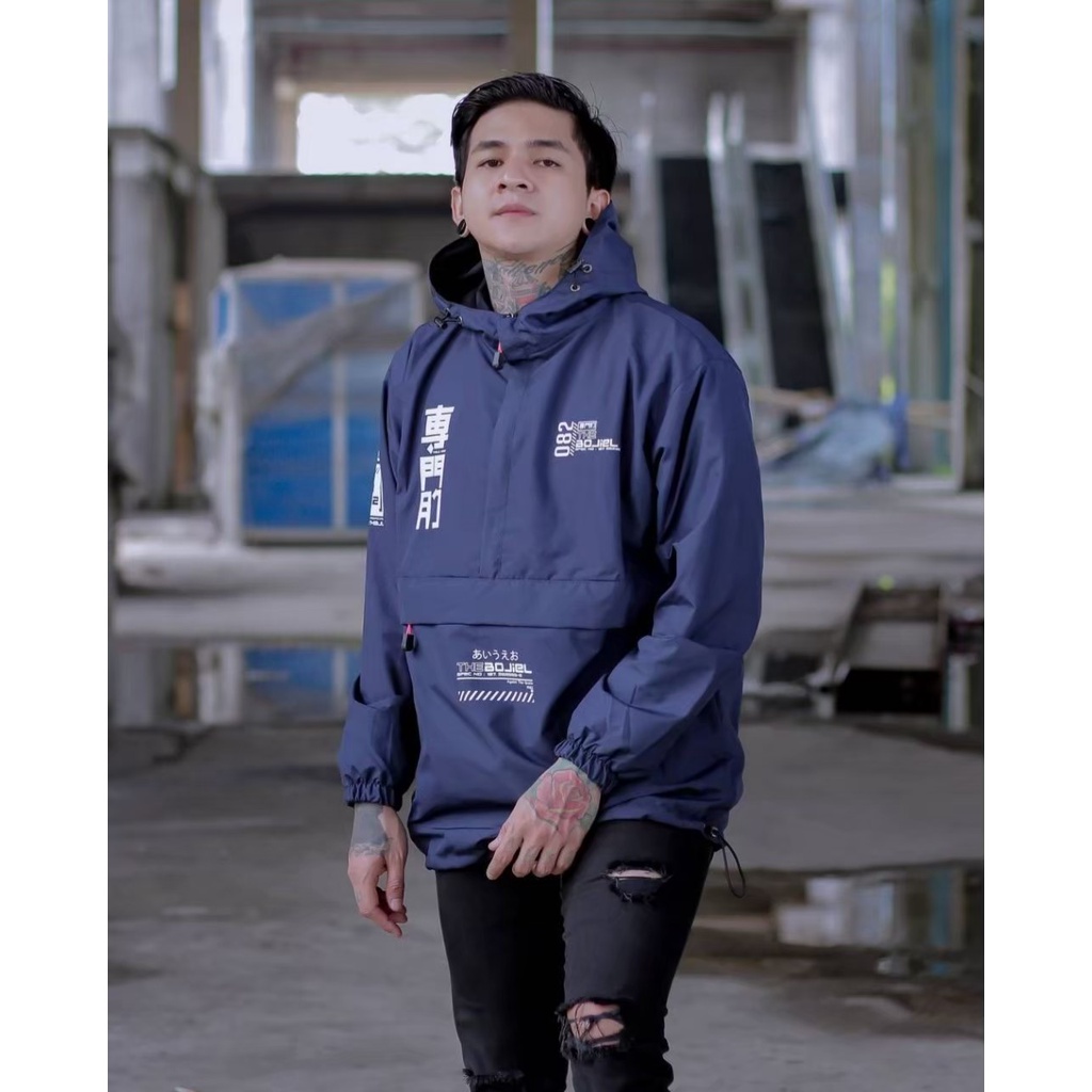 The Bojiel - Jaket Cougle Pria Jaket Parasut Jaket Outdoor Jaket Distro 082 Navy