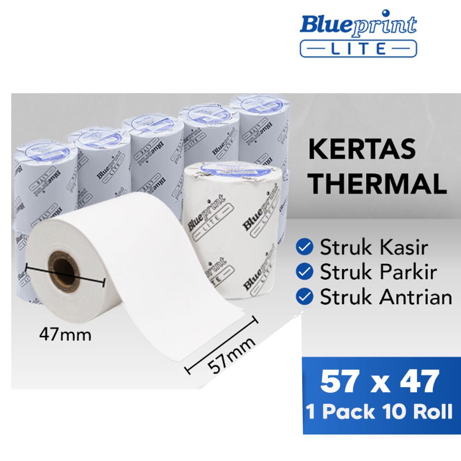 

Paper Thermal Blueprint 57x47 Lite Pack Of 10 Pcs