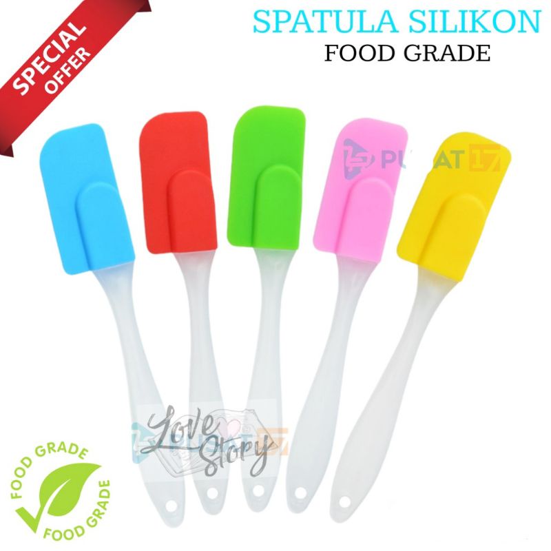 SPATULA SILIKON TAHAN PANAS FOOD GRADE / SPATULA  MASAK SODET PENGADUK KUE ADONAN