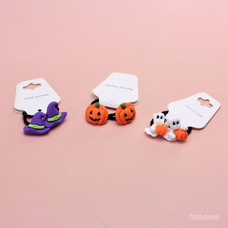 Halloween anak-anak kartun dasi kepala pita kulit kepala gadis-gadis lucu bayi rambut cincin gadis k