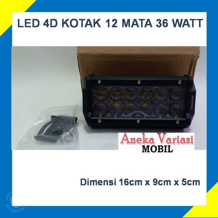 LED 4D KOTAK 12 MATA 36 WATT LAMPU SOROT LAMPU TEMBAK