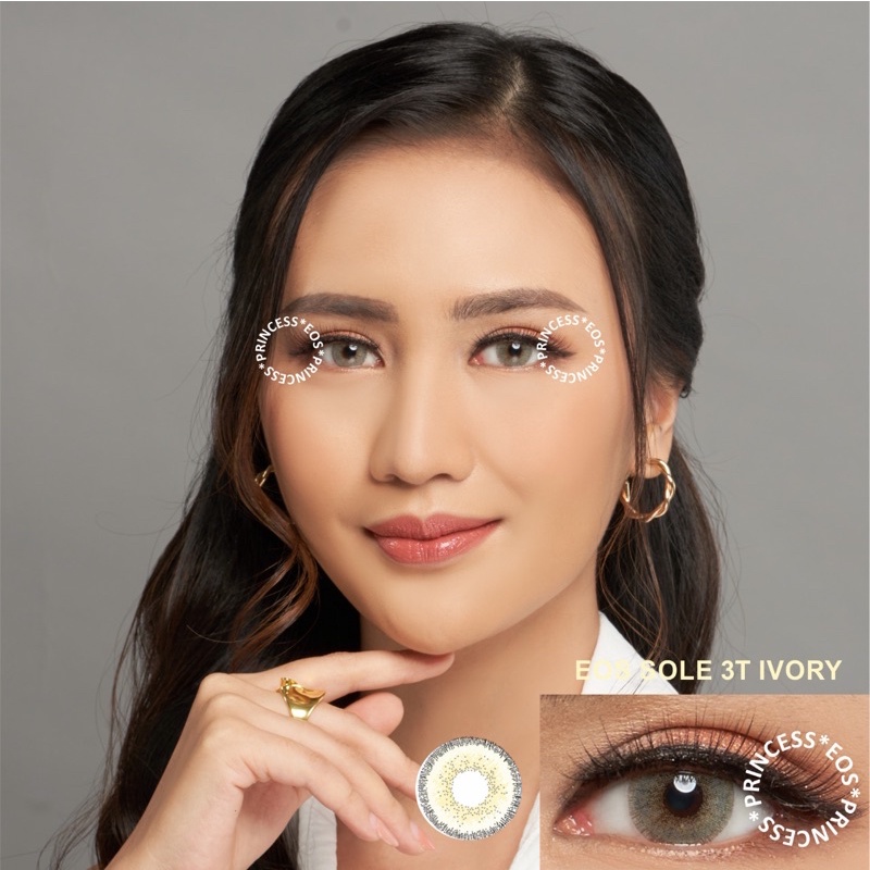 Softlens EOS Sole 3 Tones Ivory Gray / Grey / Abu Normal Minus Beda Minus