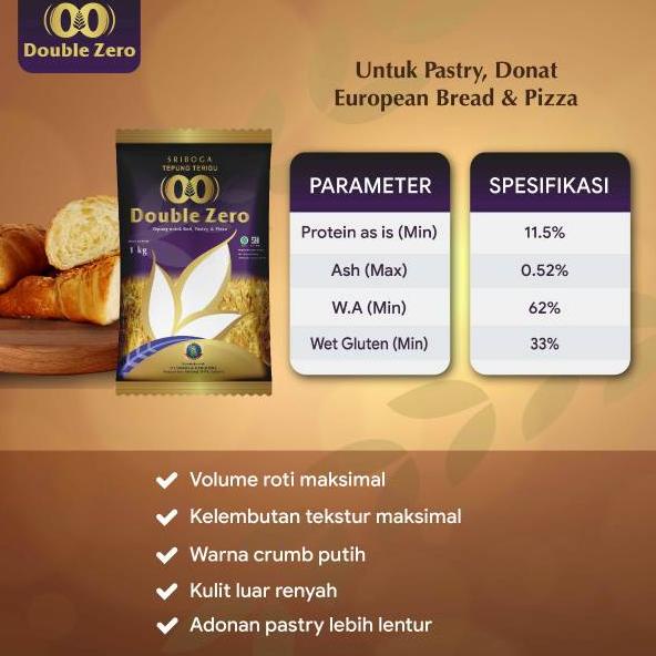 

Lariiss--Tepung Terigu Sriboga Doubel Zero 1 Kg