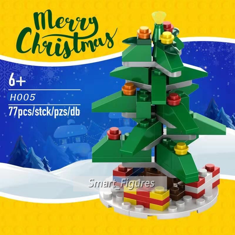 Moc Mainan Balok Bangun / Susun Model Lego Bentuk Pohon Natal Untuk Anak